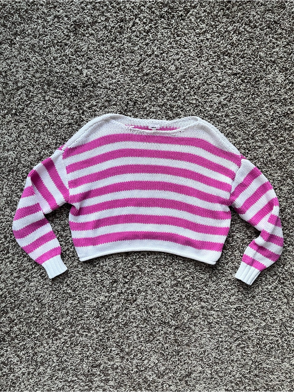 Aerie Cropped Striped Sweater